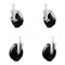 Service Caster 5 Inch Hard Rubber Wheel Swivel 7/8 Inch Square Stem Caster Brakes SCC, 2PK SCC-SQ20S514-HRS-TLB-78-2-S-2 - alternate 1
